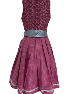 Isar-Trachten Jugend Dirndl "Karina" 44732 | Bordeaux Silbergrau