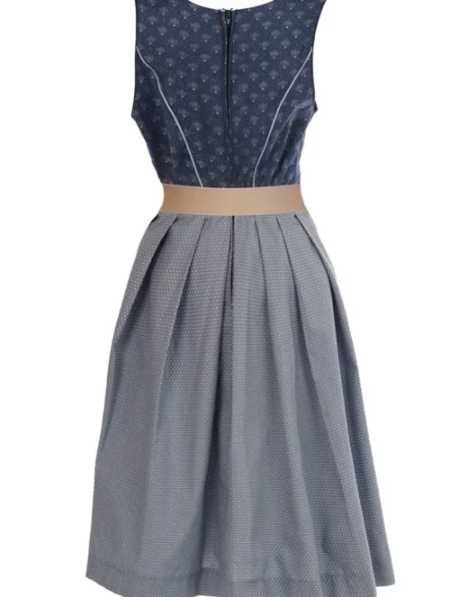Isar-Trachten Jugend Dirndl "Marina" 44782 | Festlich Kinderkleid - Blau Silbergrau