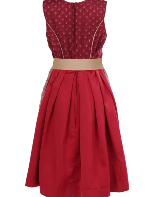 Isar-Trachten Jugend Dirndl "Vanessa" Spitzenschürze 64641 | Bordeaux Altrosa