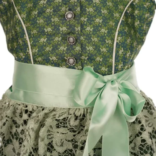 Isar-Trachten Jugend Dirndl "Smaragd" Spitzenschürze 44712 | Grün