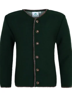 Isar-Trachten Jungen Strickjacke "Vincent" 47081 | Tannengrün