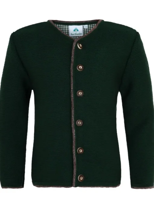 Isar-Trachten Jungen Strickjacke "Vincent" 47081 | Tannengrün