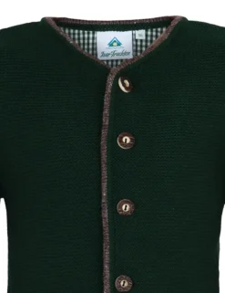 Isar-Trachten Jungen Strickjacke "Vincent" 47081 | Tannengrün