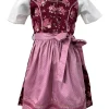 Isar-Trachten Kinder Dirndl "Emma" 3-tlg. mit Bluse 63102 | Beere Rosa