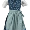Isar-Trachten Kinder Dirndl "Emma" 3-tlg. mit Bluse 63112 | Blau