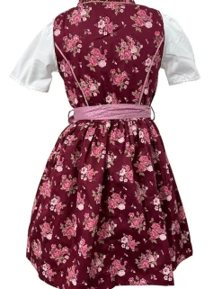 Isar-Trachten Kinder Dirndl "Emma" 3-tlg. mit Bluse 63102 | Beere Rosa