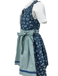 Isar-Trachten Kinder Dirndl "Emma" 3-tlg. mit Bluse 63112 | Blau