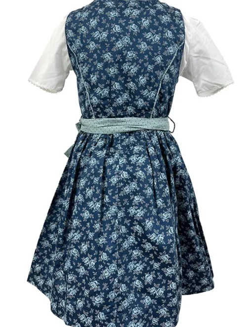 Isar-Trachten Kinder Dirndl "Emma" 3-tlg. mit Bluse 63112 | Blau