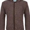 Isar-Trachten Kinder Janker mit Kapuze 47083 | Strickjacke Mode Braun