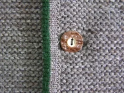 Isar-Trachten Kinder Janker mit Stehkragen 47087 | Strickjacke Braun