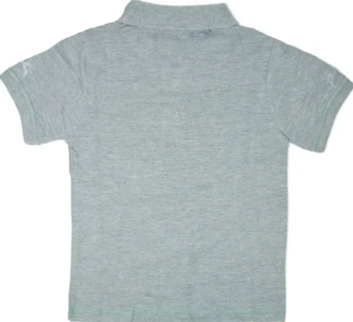 Isar-Trachten Kinder Poloshirt "Benjamin" mit Hirschstickerei | Grau