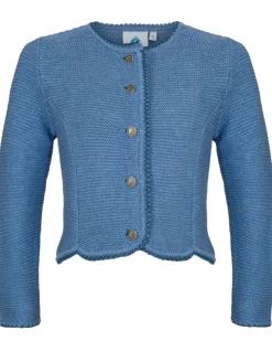 Isar-Trachten Kinder Strickjacke "Amy" 47068 | Jeansblau