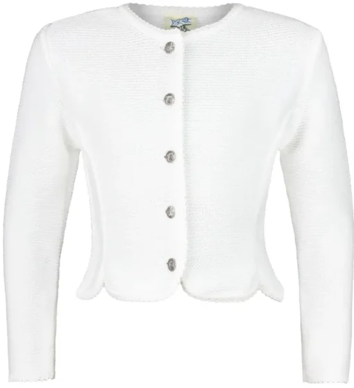Isar-Trachten Kinder Strickjacke "Amy" 47068 | Weiß