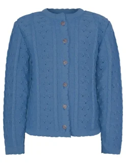 Isar-Trachten Kinder Strickjacke "Leonie" Ajourmuster 47063 | Marineblau