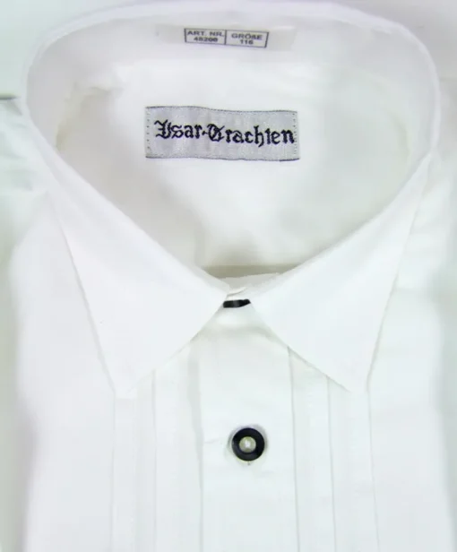 Isar-Trachten Kinder Trachtenhemd "Thomas" mit Biese 48200 | Weiß