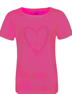 Isar-Trachten Kinder T-Shirt mit Strass Herz 52763 | Pink - Mädchen Oberteil
