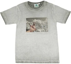 Isar-Trachten Kinder T-Shirt mit Edelweiß | Grau
