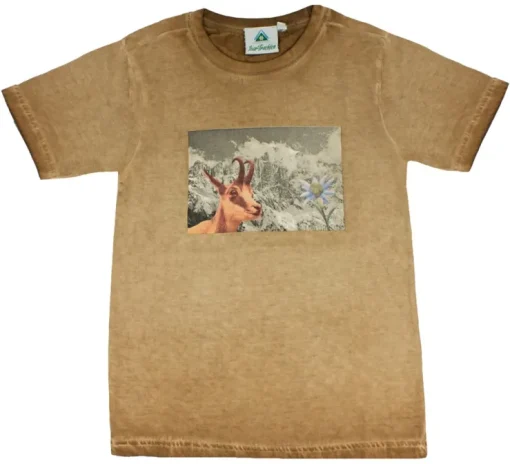 Isar-Trachten Kinder T-Shirt mit Edelweiß 52982 | Braun