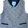 Isar-Trachten Kinder Weste "Louis" Hirschmotiv 75315 | Blau Grau