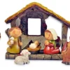 Kinder Krippenfiguren Set 12-tlg. mit Stall - 2,5-9,0 cm | 78356 - Weihnachtskrippe