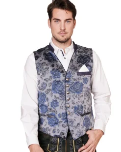 Krüger BUAM Trachten Weste "Dustin" 951466 | Grau Blau