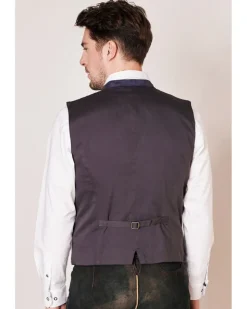 Krüger BUAM Trachten Weste "Dustin" 951466 | Grau Blau