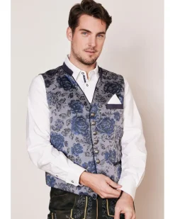 Krüger BUAM Trachten Weste "Dustin" 951466 | Grau Blau