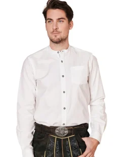 Krüger BUAM Trachtenhemd "Madoc" Slimfit 911667 | Weiß Hellblau