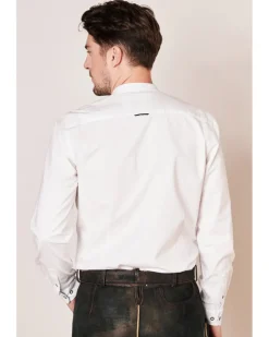 Krüger BUAM Trachtenhemd "Madoc" Slimfit 911667 | Weiß Hellblau
