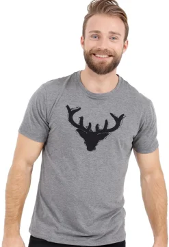 Krüger BUAM T-Shirt Wilder Hirsch - Grau
