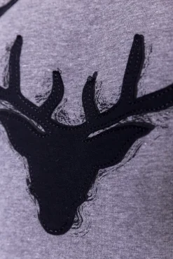 Krüger BUAM T-Shirt Wilder Hirsch - Grau