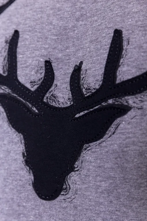 Krüger BUAM T-Shirt Wilder Hirsch - Grau