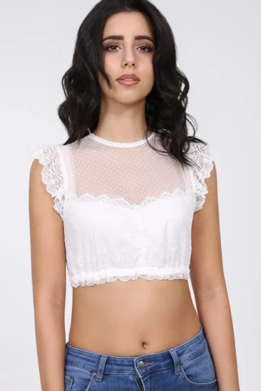Krüger Collection Damen Dirndlbluse "Anisa" 39142 - Ecru