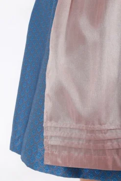 Krüger Collection Damen Dirndl Pia - Blau Rosé 70cm