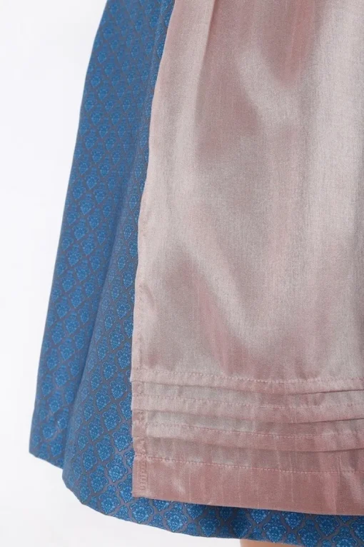 Krüger Collection Damen Dirndl Pia - Blau Rosé 70cm
