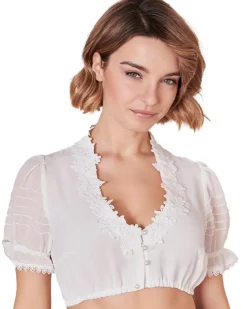 Krüger Collection Dirndlbluse "Luka" Kurzarm 211466 | Ecru