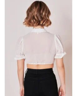 Krüger Collection Dirndlbluse "Luka" Kurzarm 211466 | Ecru