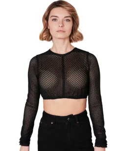 Krüger Collection Langarm Dirndlbluse "Araceli" mit Lochspitze 216267 | Schwarz