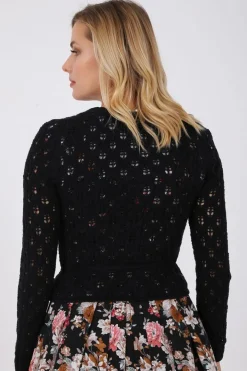 Krüger Damen Trachten Strickjacke "Florentine" 38701 | Schwarz