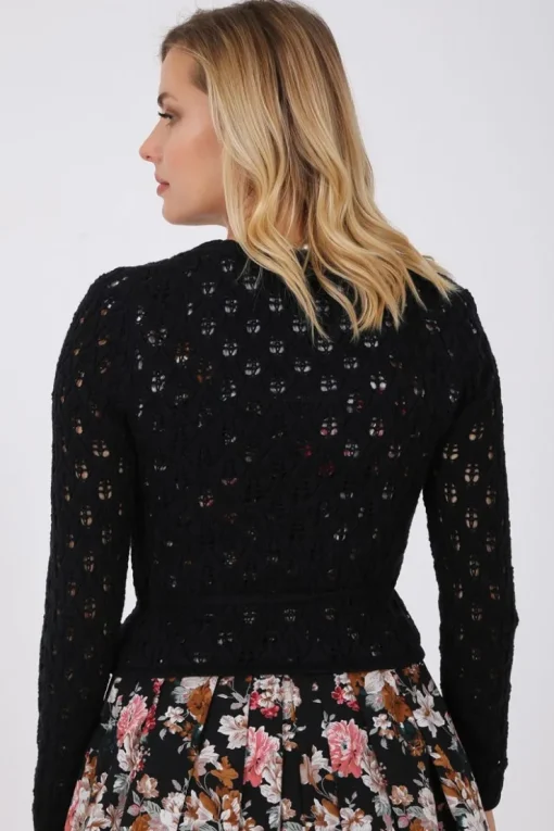 Krüger Damen Trachten Strickjacke "Florentine" 38701 | Schwarz