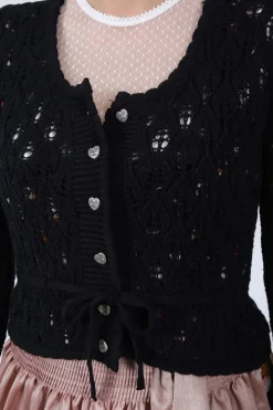 Krüger Damen Trachten Strickjacke "Florentine" 38701 | Schwarz