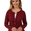 Krüger Damen Trachtenjacke "Augusta" mit Lochstickerei | Bordeaux Rot