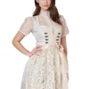 Krüger Dirndl "Dalina" Spitzenschürze 412465 | Hellblau Creme 50cm