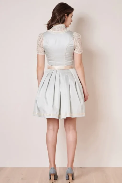 Krüger Dirndl "Dalina" Spitzenschürze 412465 | Hellblau Creme 50cm