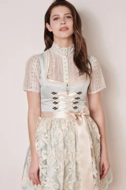 Krüger Dirndl "Dalina" Spitzenschürze 412465 | Hellblau Creme 50cm
