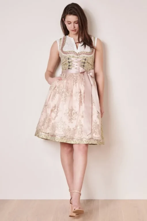 Krüger Dirndl "Florentina" Spitzenschürze 411364 | Hellgrün - 60cm