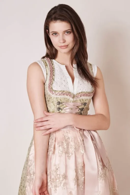 Krüger Dirndl "Florentina" Spitzenschürze 411364 | Hellgrün - 60cm