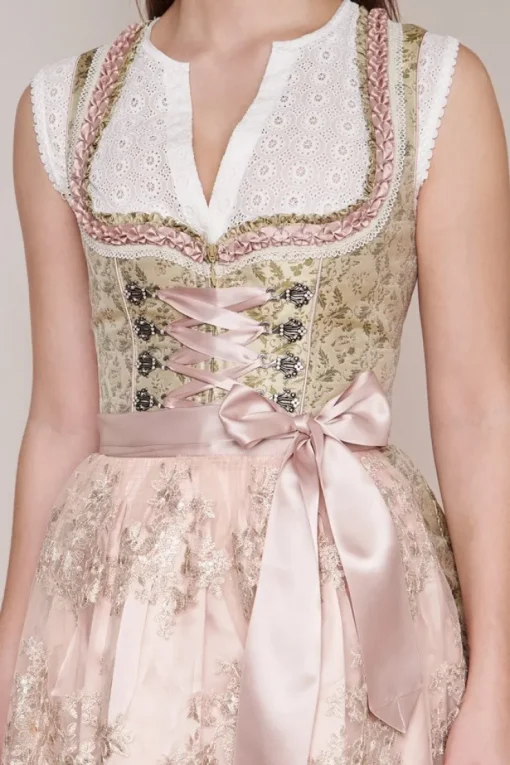 Krüger Dirndl "Florentina" Spitzenschürze 411364 | Hellgrün - 60cm