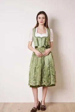 Krüger Dirndl "Gesia" mit Spitzenschürze 111065 | Hellgrün 70cm