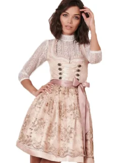 Krüger Dirndl "Kailia" Spitzenschürze 417565 | Rosa 50cm